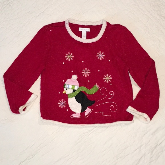 Little girls sz 6 Christmas sweater like new - Picture 1 of 3